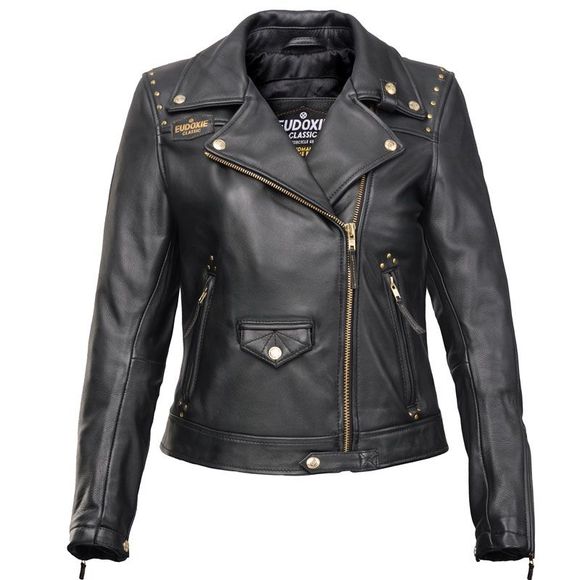 Blouson Moto Eudoxie RISE - NoirRef : EUD0017