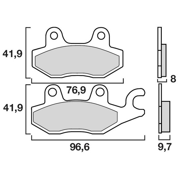 Brembo Organic Rear Brake PadsRef: 07YA2008