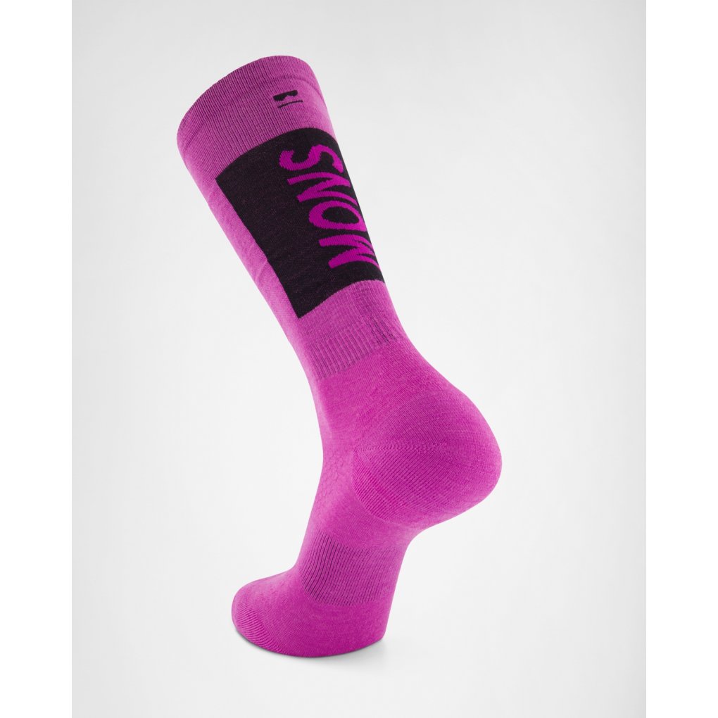 Mons Royale Atlas Merino Snow Socks - purple bolt