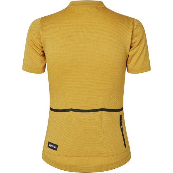 GripGrab EXPLR Merinotech Short Sleeve Jersey Women - Mustard Yellow