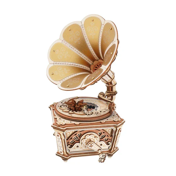 ROKR Diva Gramophone Music Box Wooden 3D Puzzle AMK82