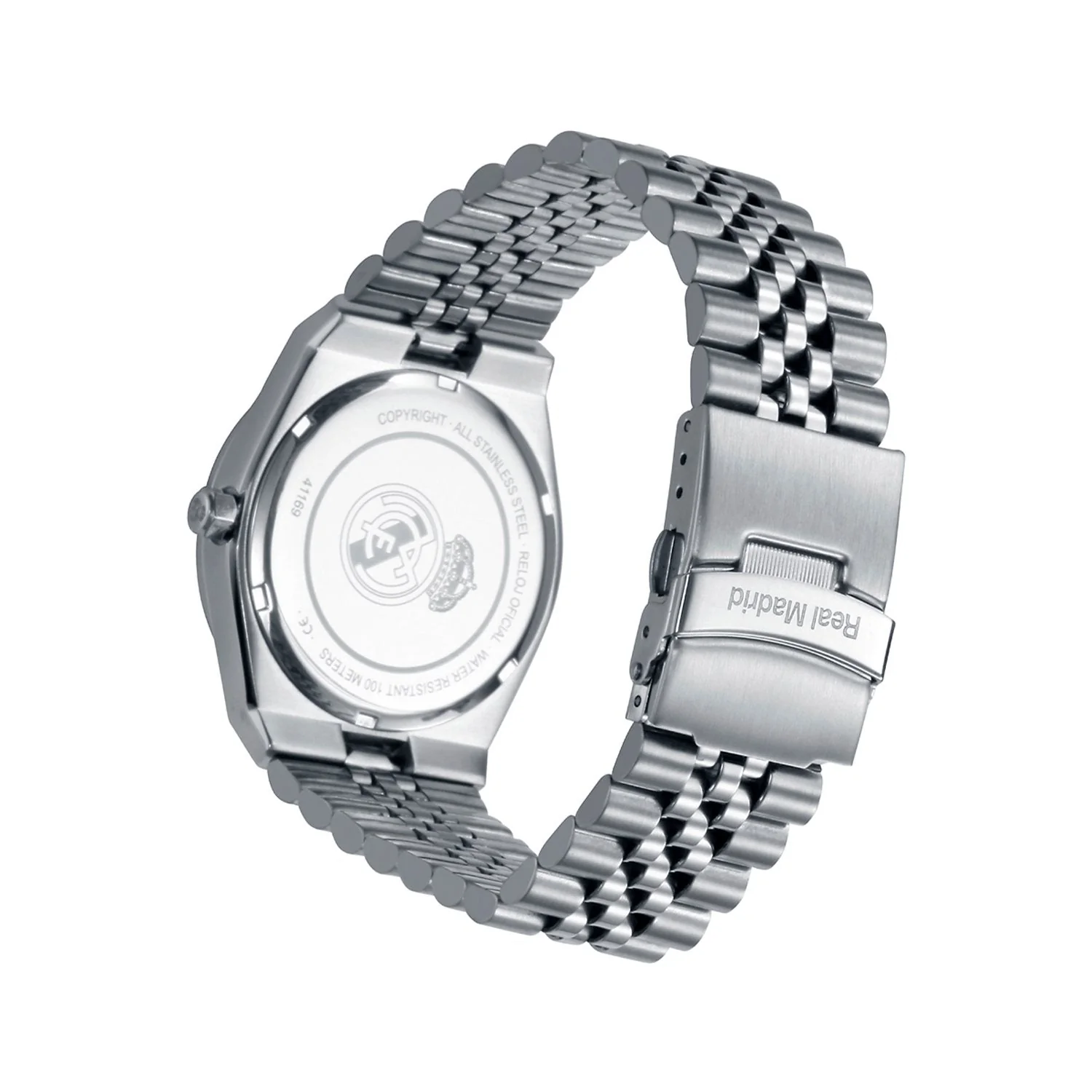 Men’s Silver Steel Watch White Dial