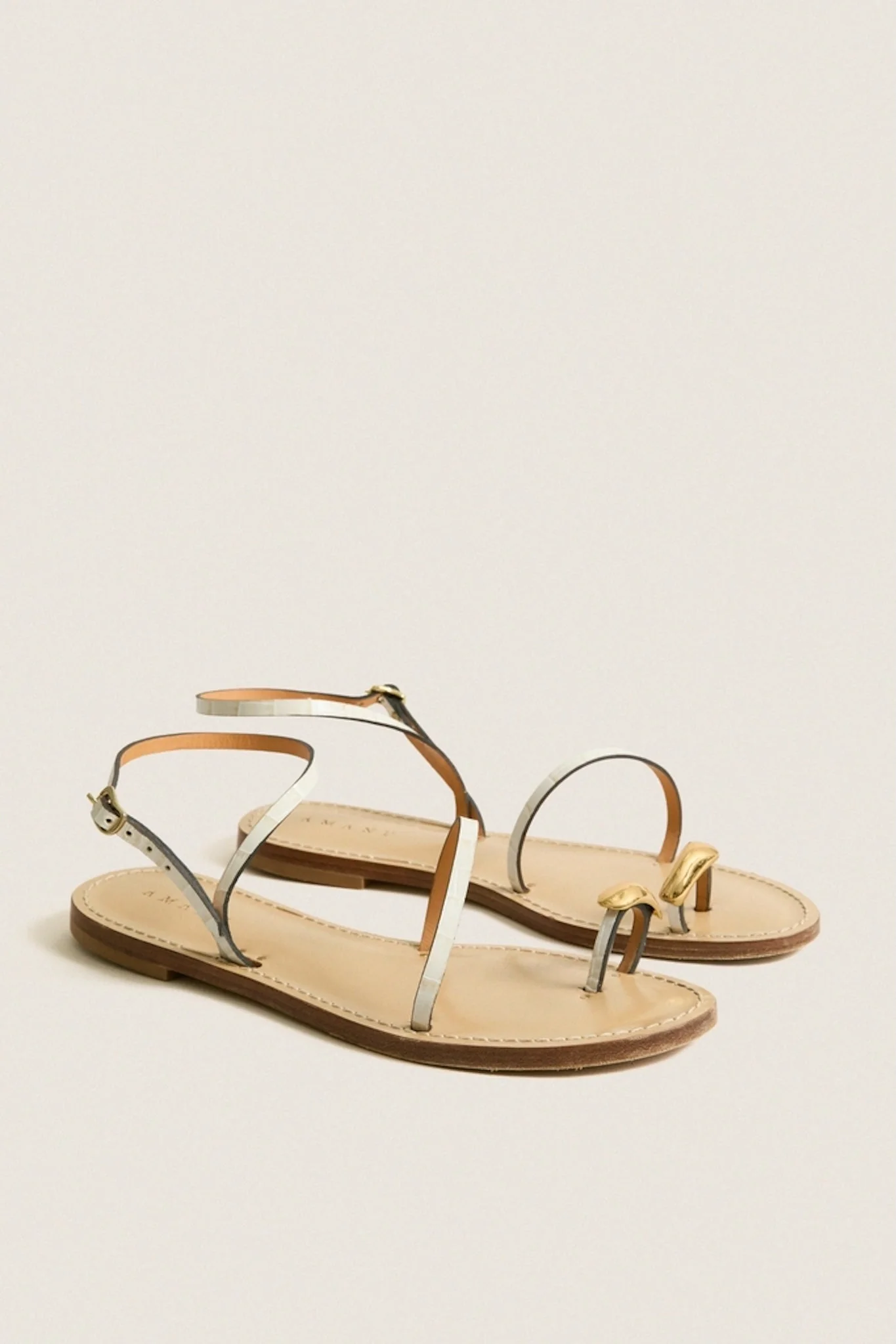 Cream Croc Marrakech Sandals