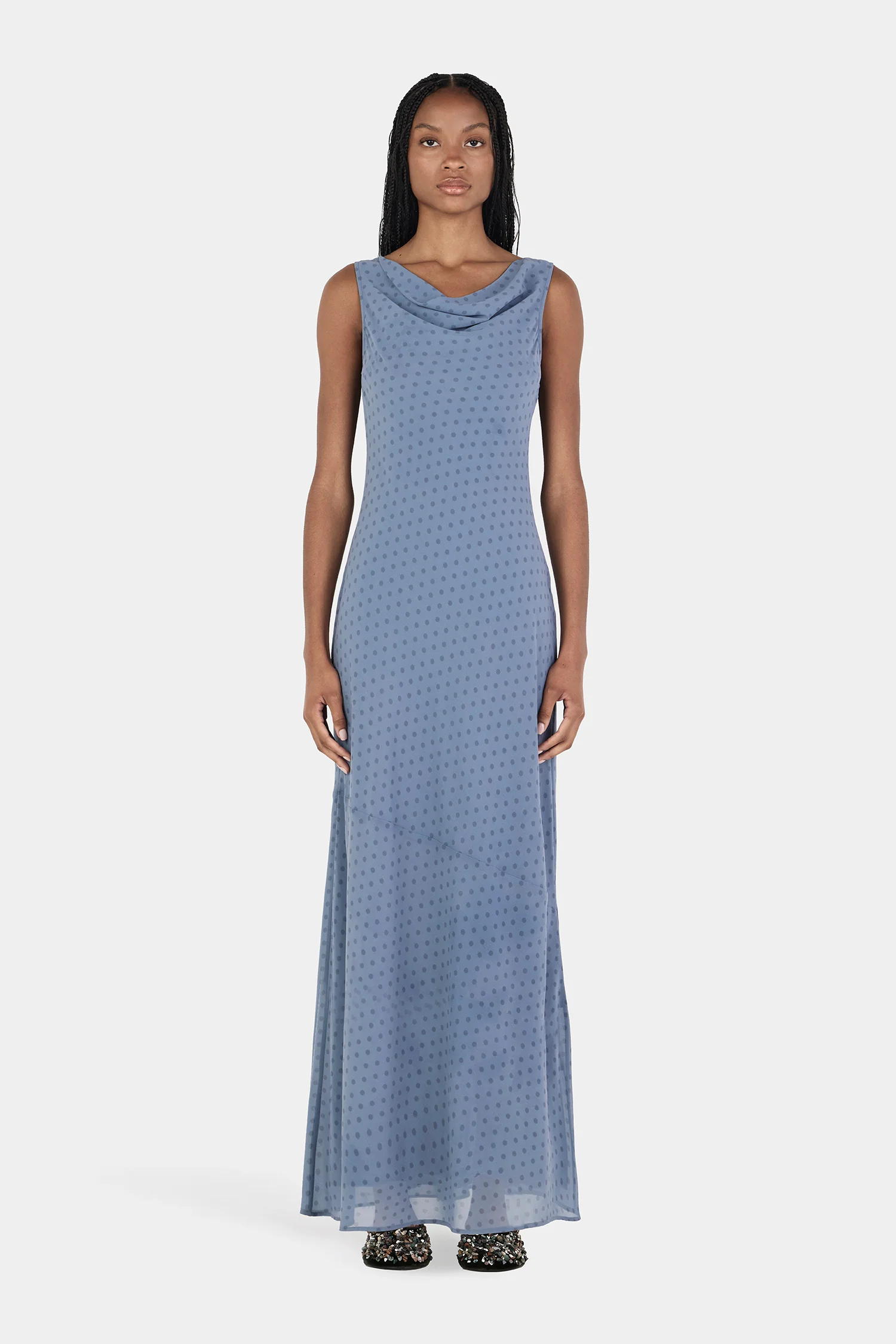 Moss Maxi Dress Steel Spot