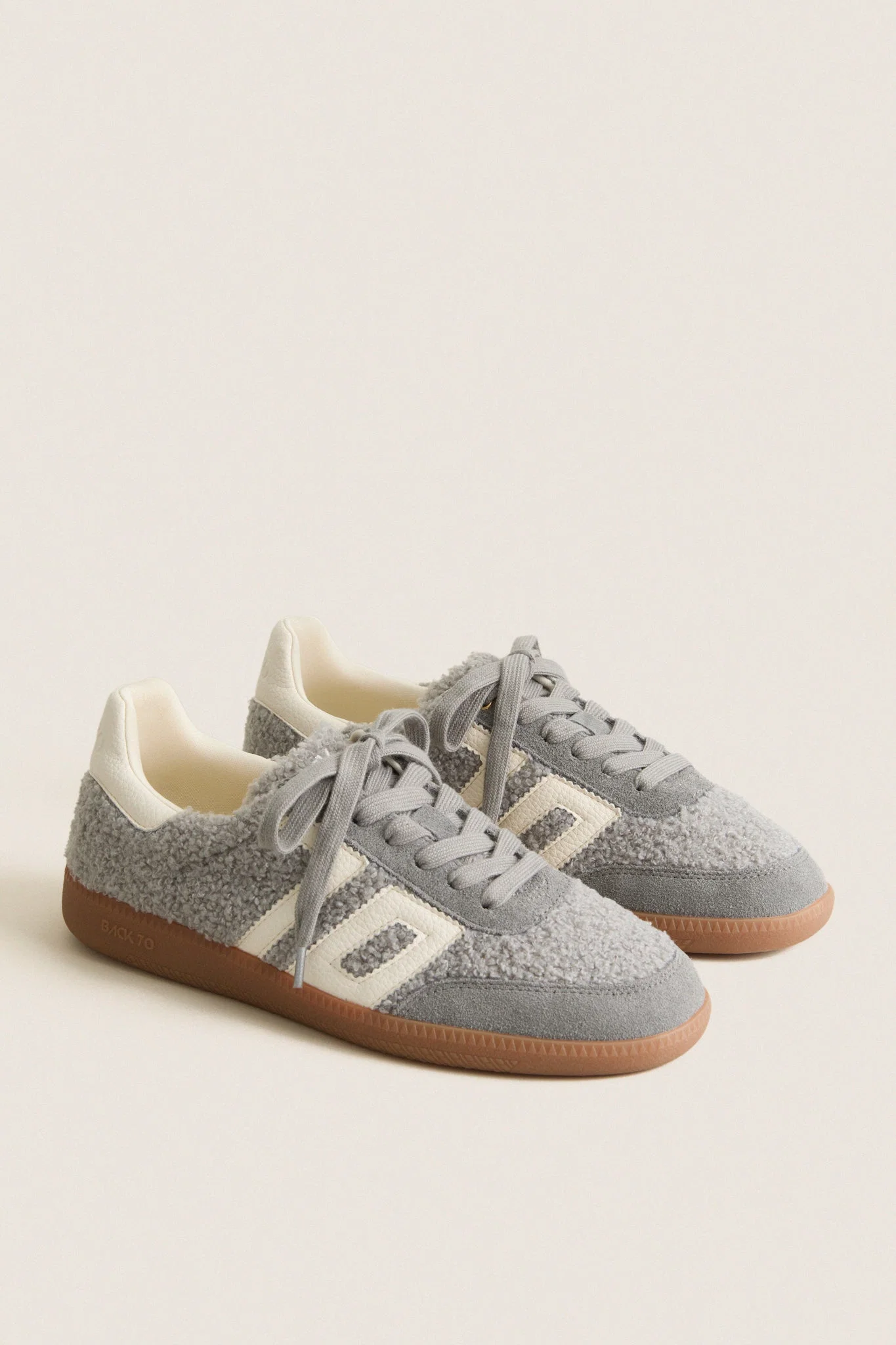 Sea White Teddy Sneakers