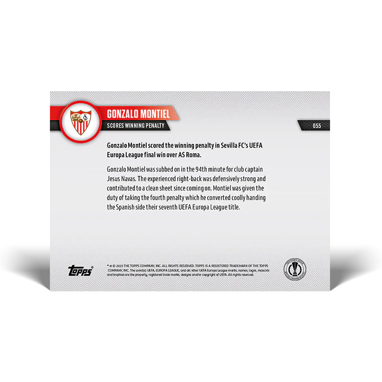 Topps UK - Scores winning penalty - EL TOPPS NOW® Card #55
