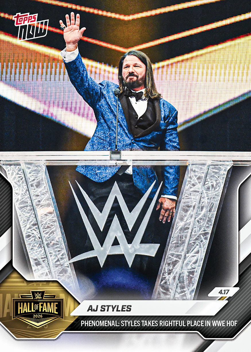 AJ Styles - 2026 WWE Topps NOW® - Card HOF2 - PR: 1480
