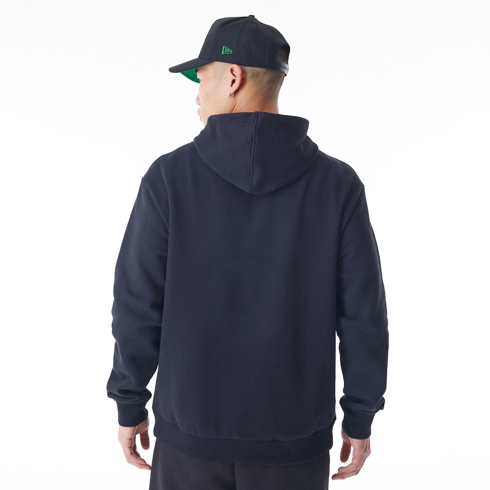 Boston Celtics Flame Print New Era Oversized NBA Hoodie Black