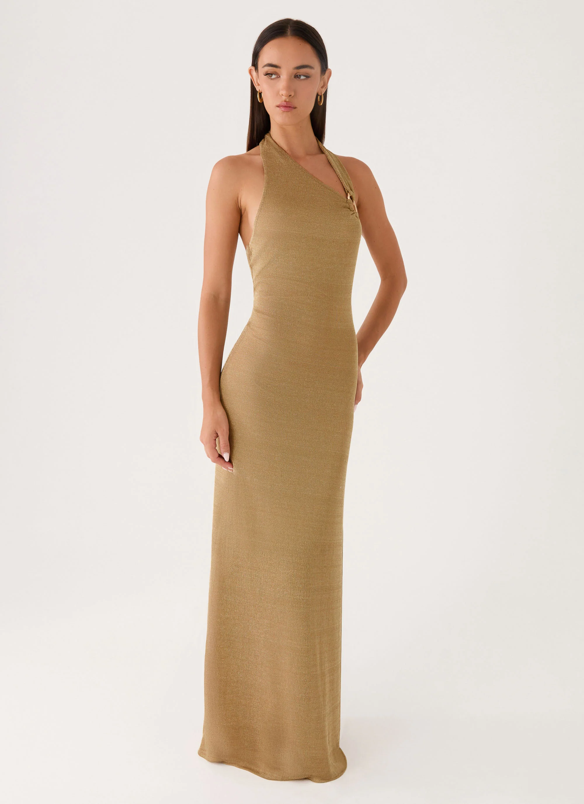 Cassira Shimmer Maxi Dress - Shimmer Gold