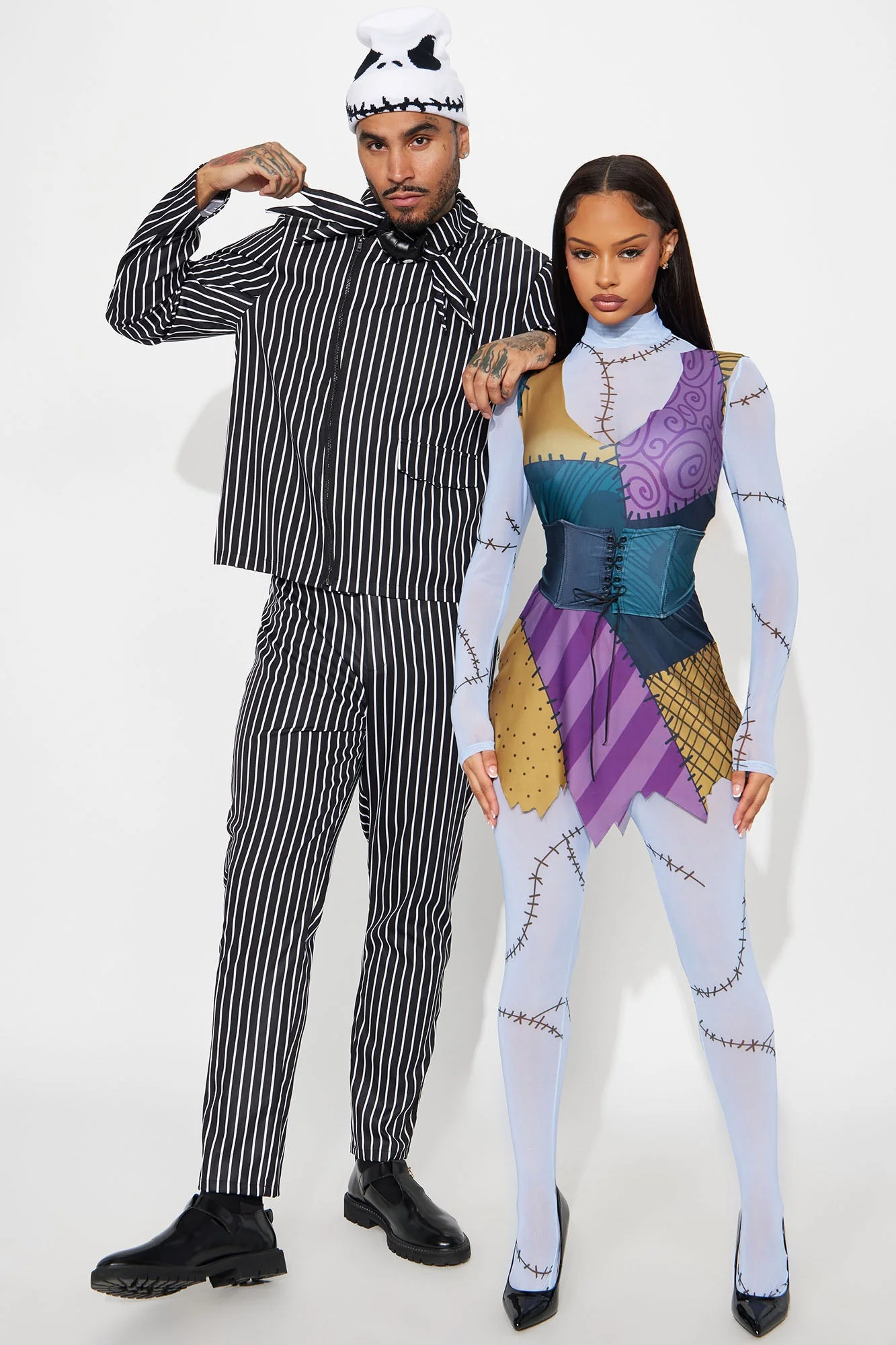 Skeletons In My Closet 4 Piece Costume Set - Black/White