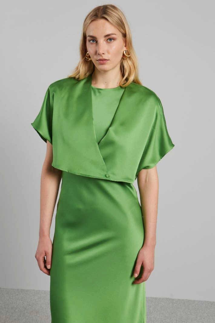 Satin cape - GREEN