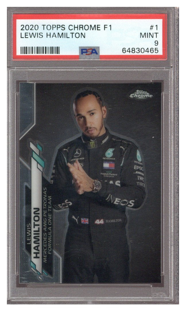 2020 Topps Chrome F1 Lewis Hamilton #1 PSA 9