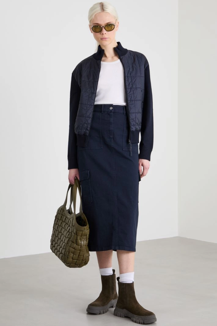 Cotton bull cargo skirt - NIGHT BLUE