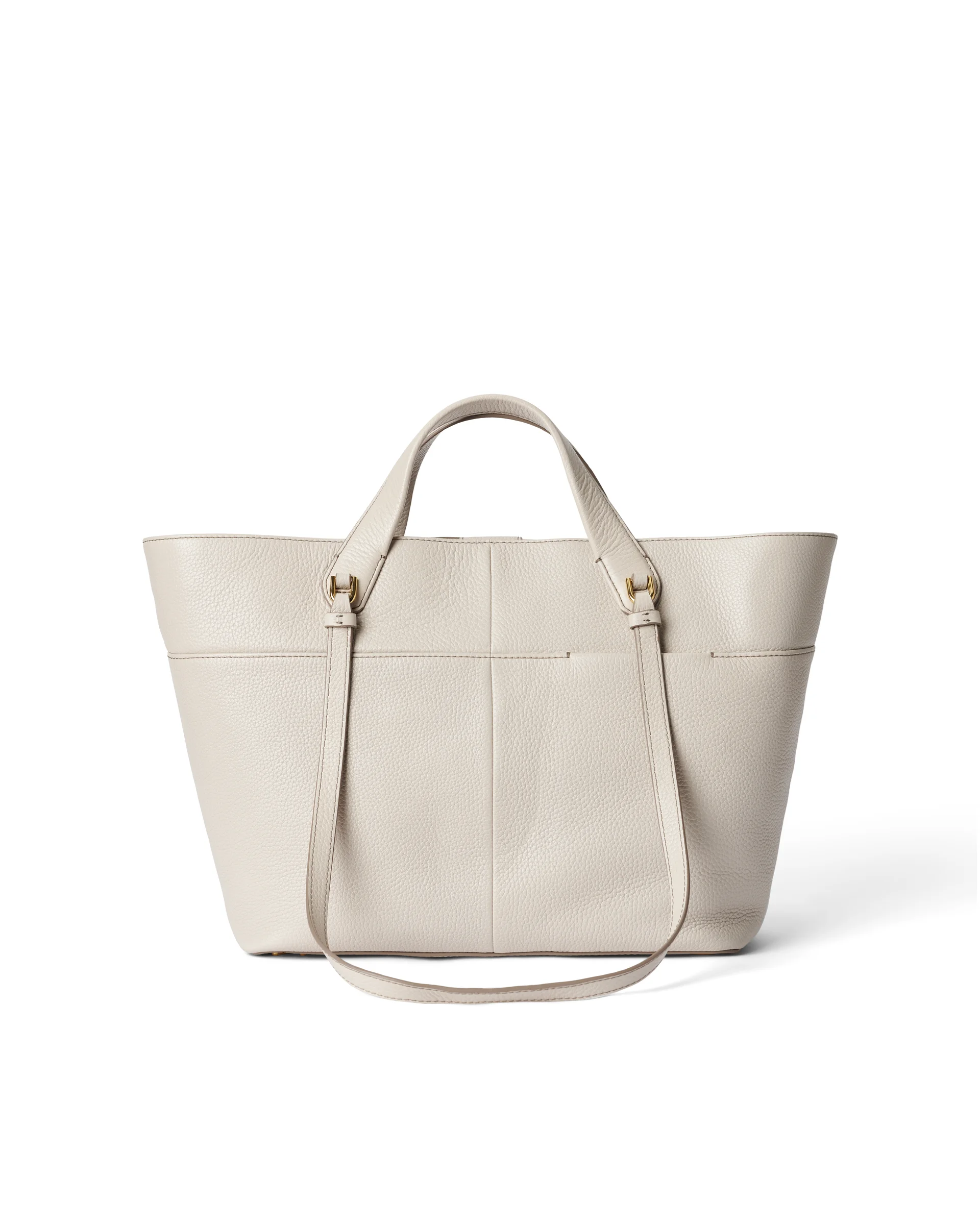 ECCO Tote Shopper aus Leder Beige 28X44X14,5 cm