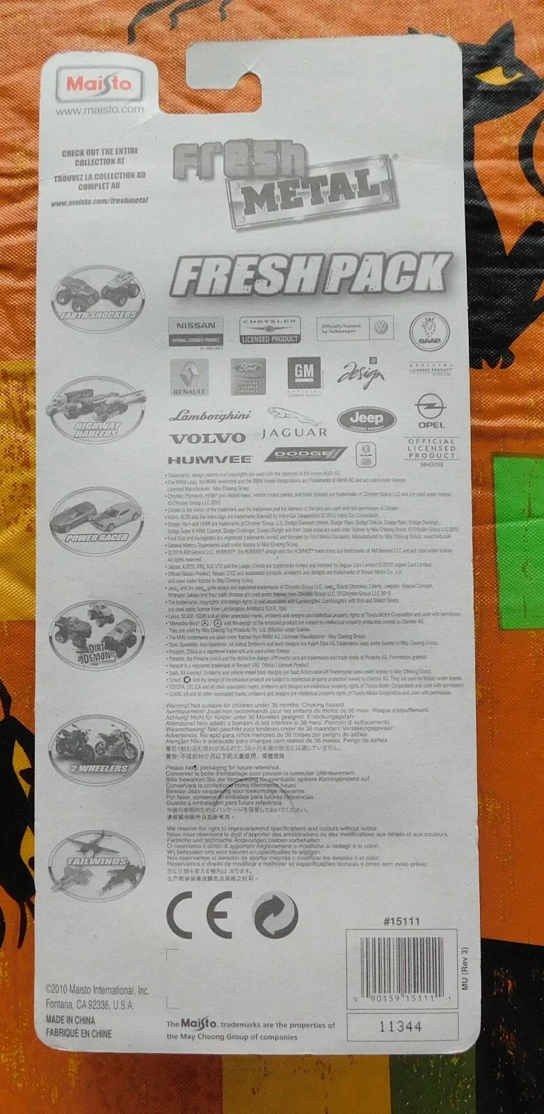 Fresh Metal 100 5 Piece Asmt. One random car selected. MAIS15111