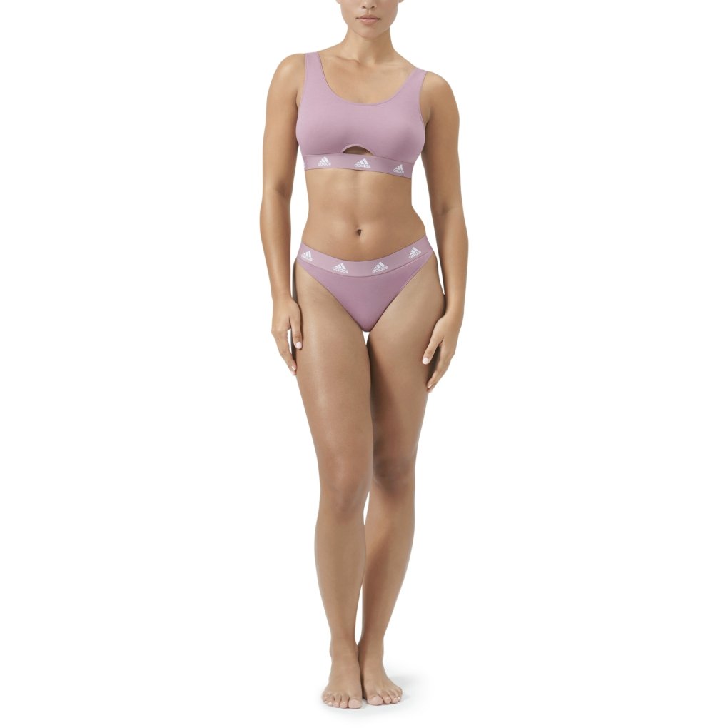 adidas Sports Underwear Sports Active Comfort Cotton Scoop Bralette Women - 557 wonder orchid