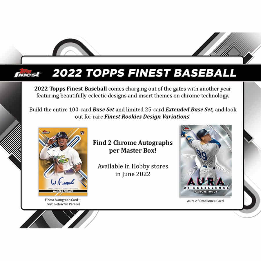 2022 Topps Finest Baseball MLB Hobby Box