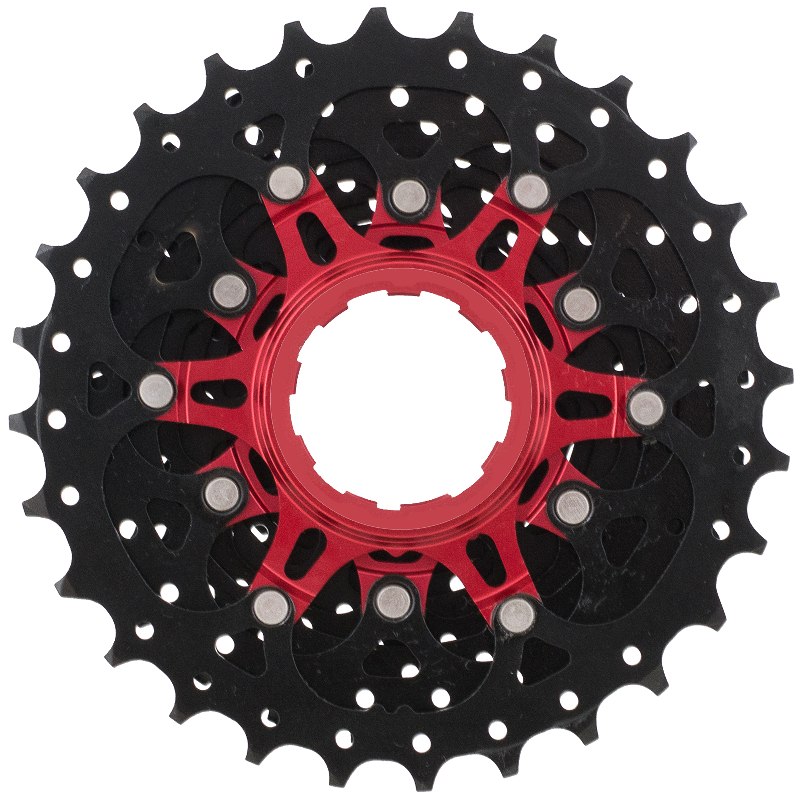 SunRace CSRX1 Cassette 11-speed - black / red