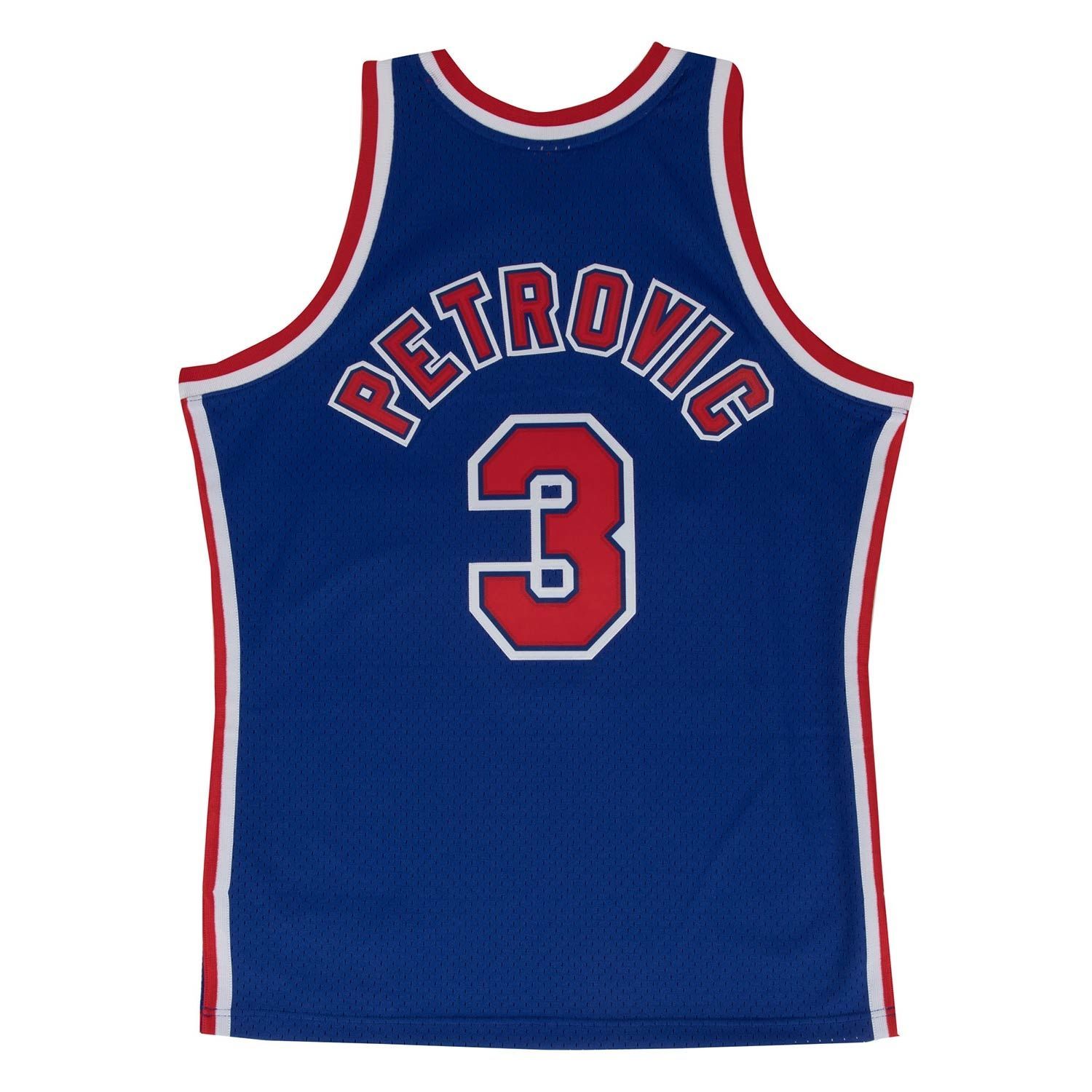 Dražen Petrović #3 New Jersey Nets 1992-93 Swingman NBA Jersey Blue