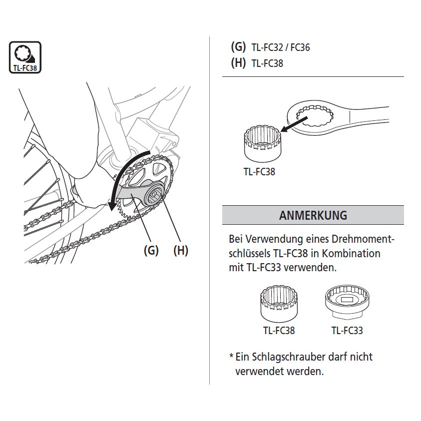 Shimano TL-FC38 Lockring Tool for Chainring Mounting