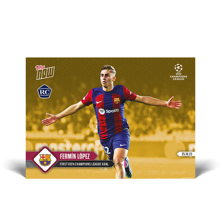 Topps UK - Fermín López - First UEFA Champions League goal - UCL TOPPS NOW® Card #49