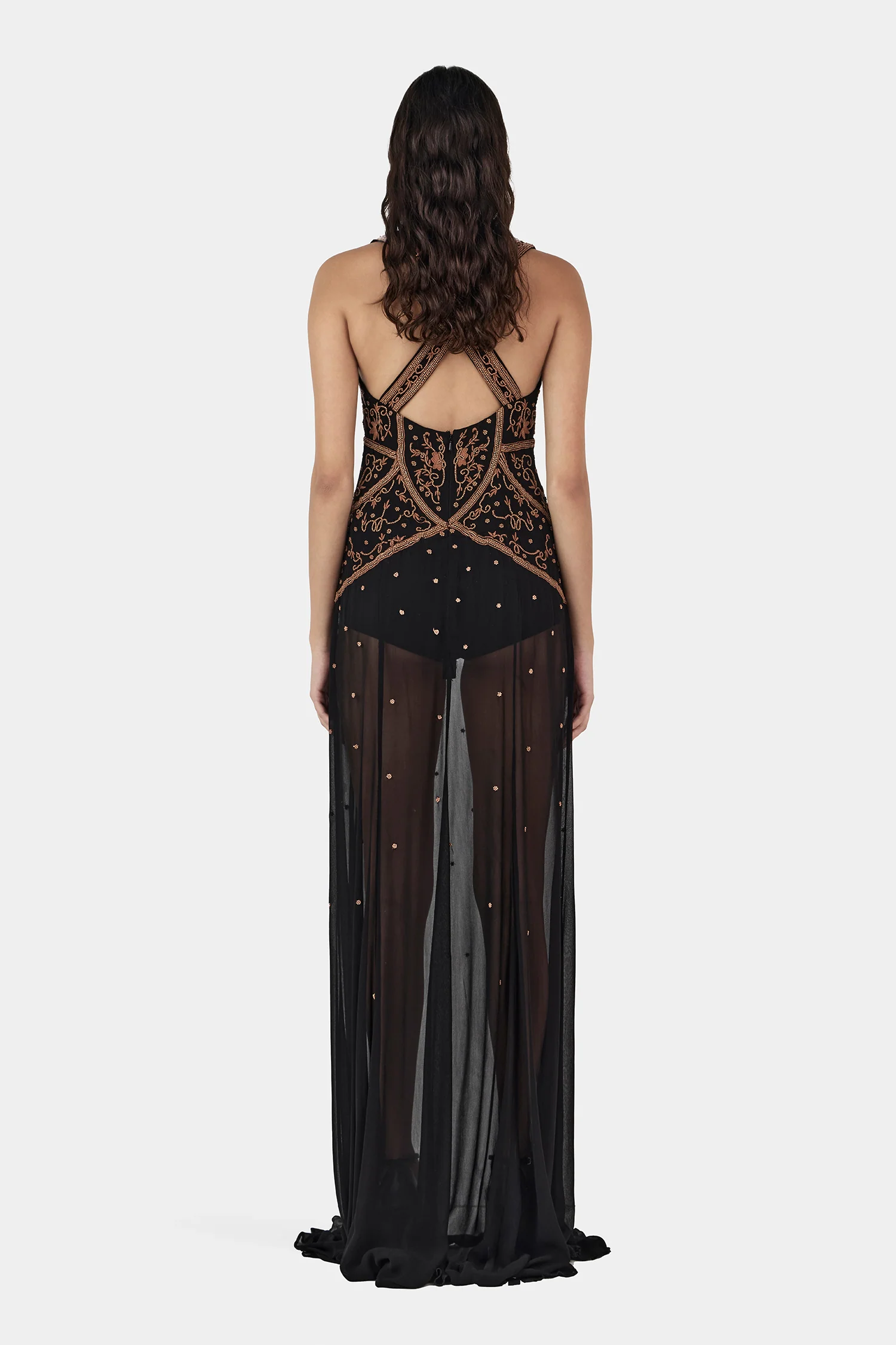 Maja Beaded Maxi Dress Onyx + Oak