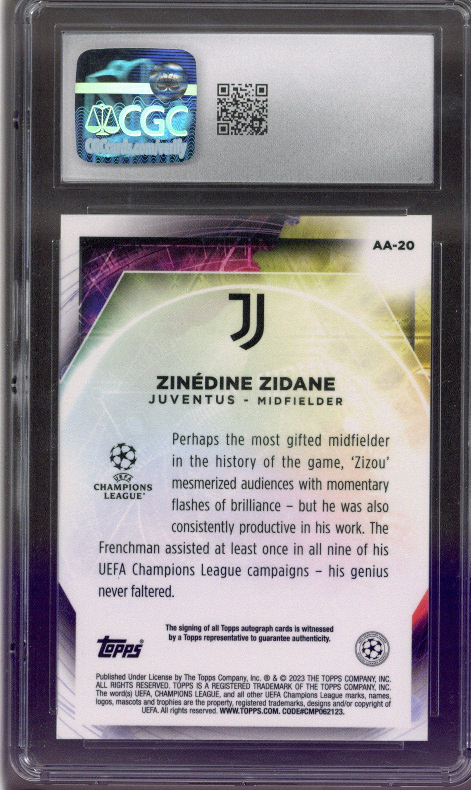 2022/23 Topps Merlin Chrome UEFA Ageless Alchemy Zinedine Zidane Auto /100