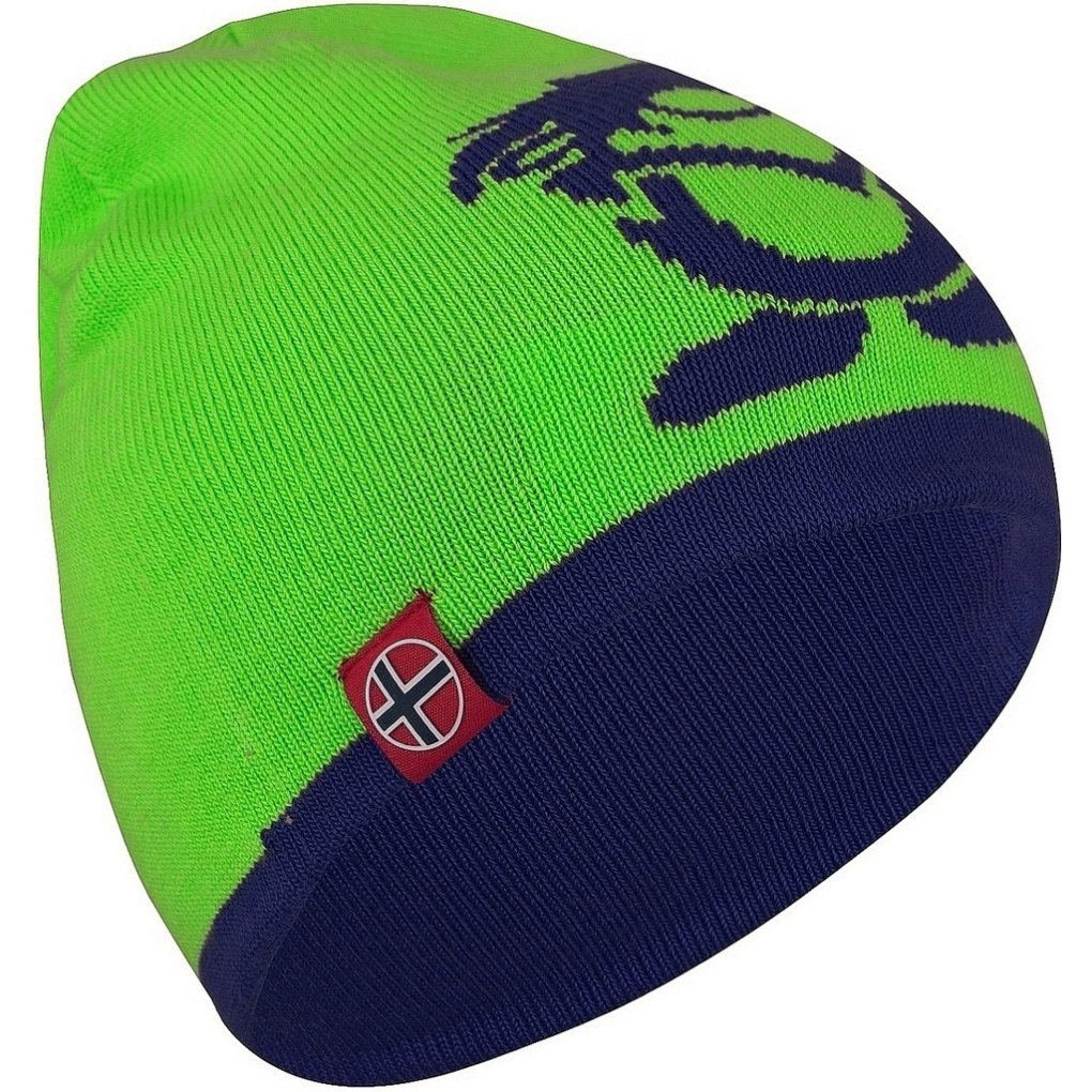 Trollkids Troll Beanie Kids - Navy/Bright Green