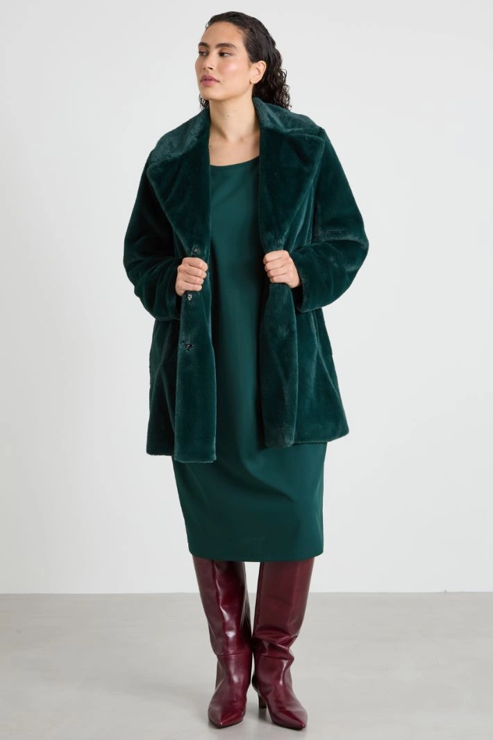 Crepe dress - DARK GREEN