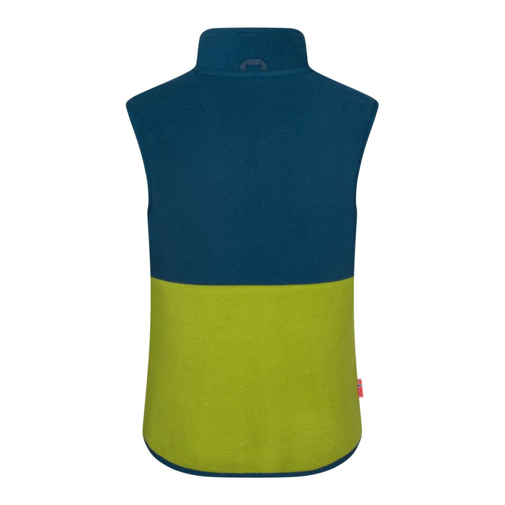 Trollkids Kjerag Vest Kids - Pear Green/Madeira Blue