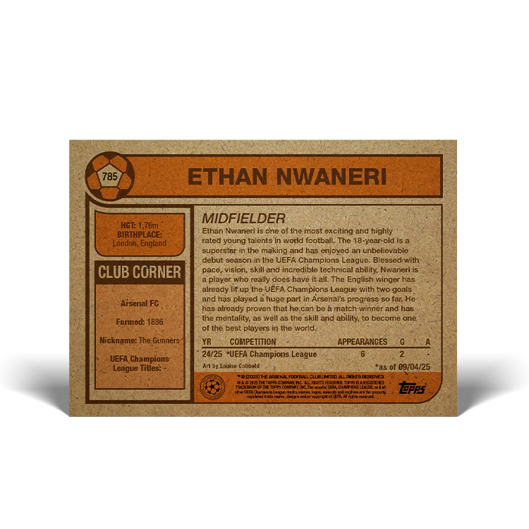 UCC Living Set Card 785 - Ethan Nwaneri