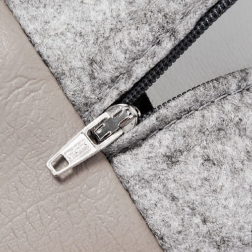 Bia Faux Leather Cover Taupe - 50 x 60 cm