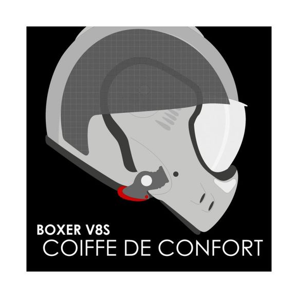ROOF BOXER V8 S and BOXER ALPHA Helmet - BlackRef: RO0355