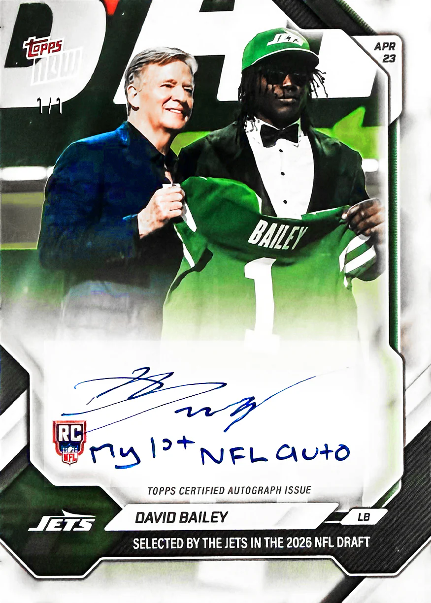 David Bailey - 2026 NFL Topps NOW® - Card DBAI - PR: 3929