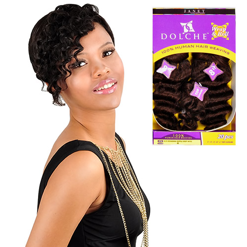 Janet Collection Human Hair Weave Dolche Wrap&Roll Rihanna Ripple Deep 20Pcs