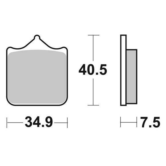 SBS 762HF Sinter Sintered Metal Front brake padsRef: 762HF / 762000