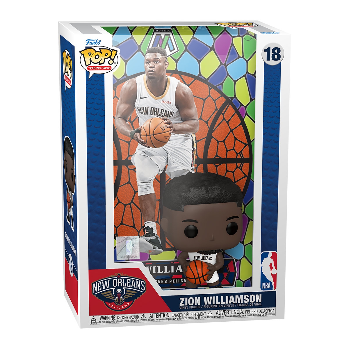 Funko POP! Mosaic Trading Cards #18 Zion Williamson New Orleans Pelicans NBA Figure