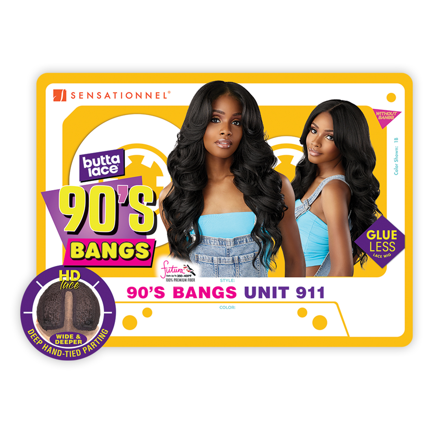 Sensationnel HD Lace Front Wig Butta Lace Glueless 90'S Bangs Unit 911