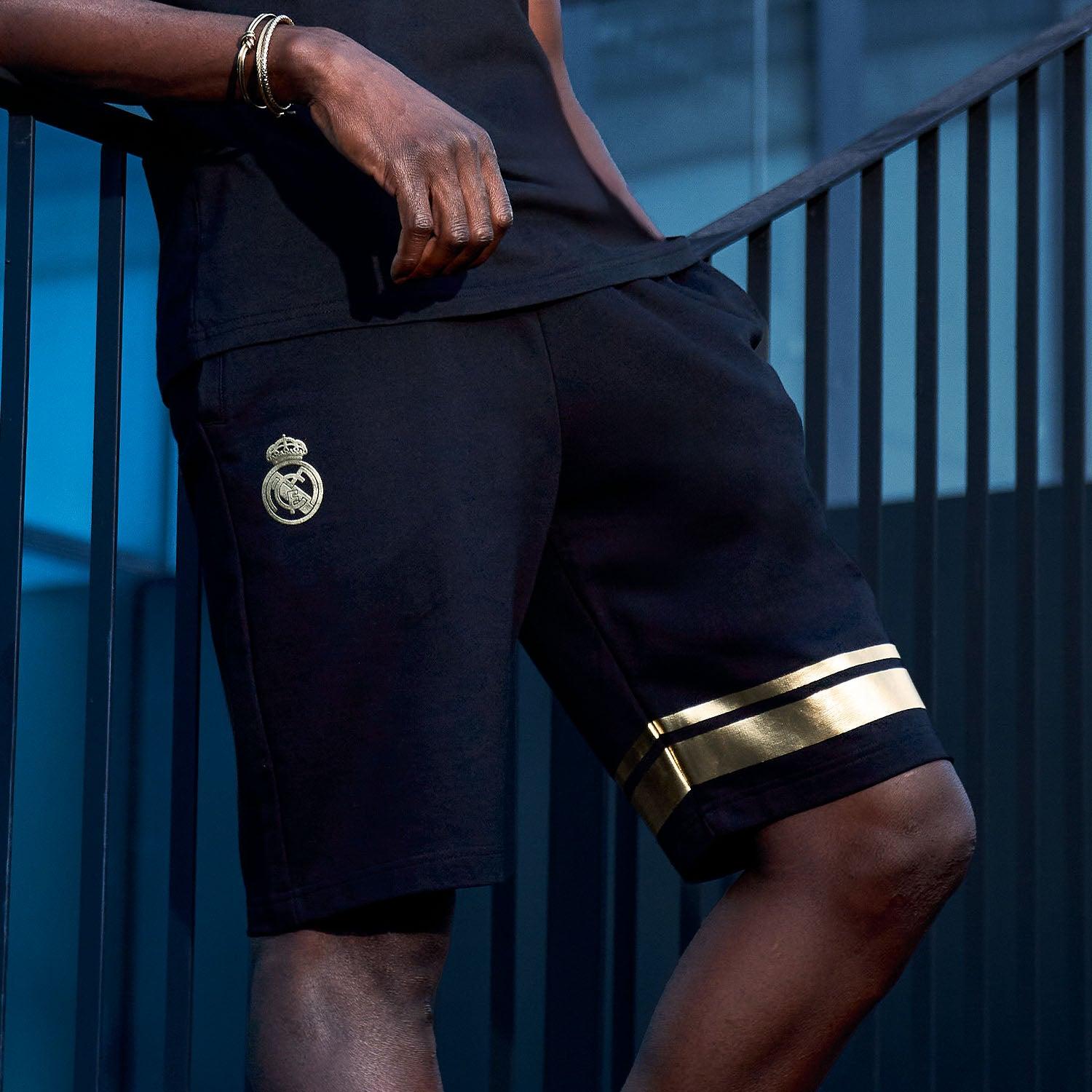 Mens Black & Gold Shorts