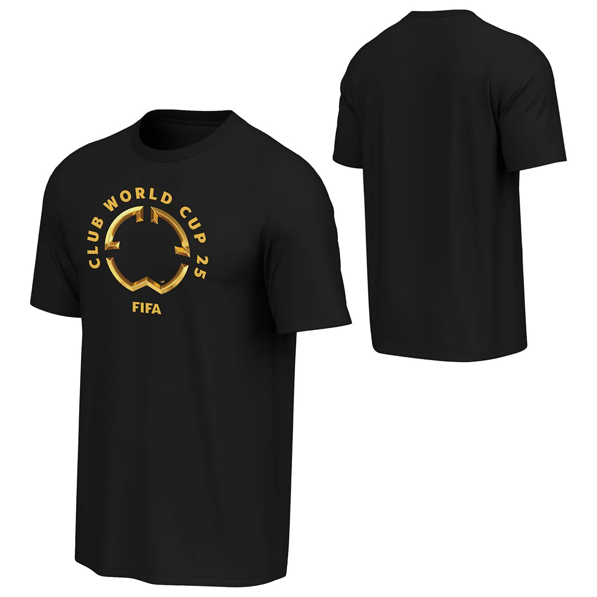 World football competition Club World Cup 2025™ Gold Emblem Black T-Shirt - Unisex