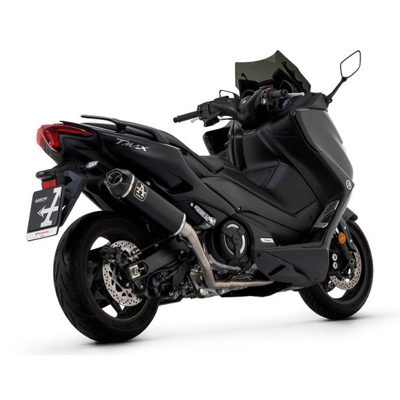 Arrow indy race titanium dark carbon end cap full line - grey / blackRef: AW0407 / 73521PKNW