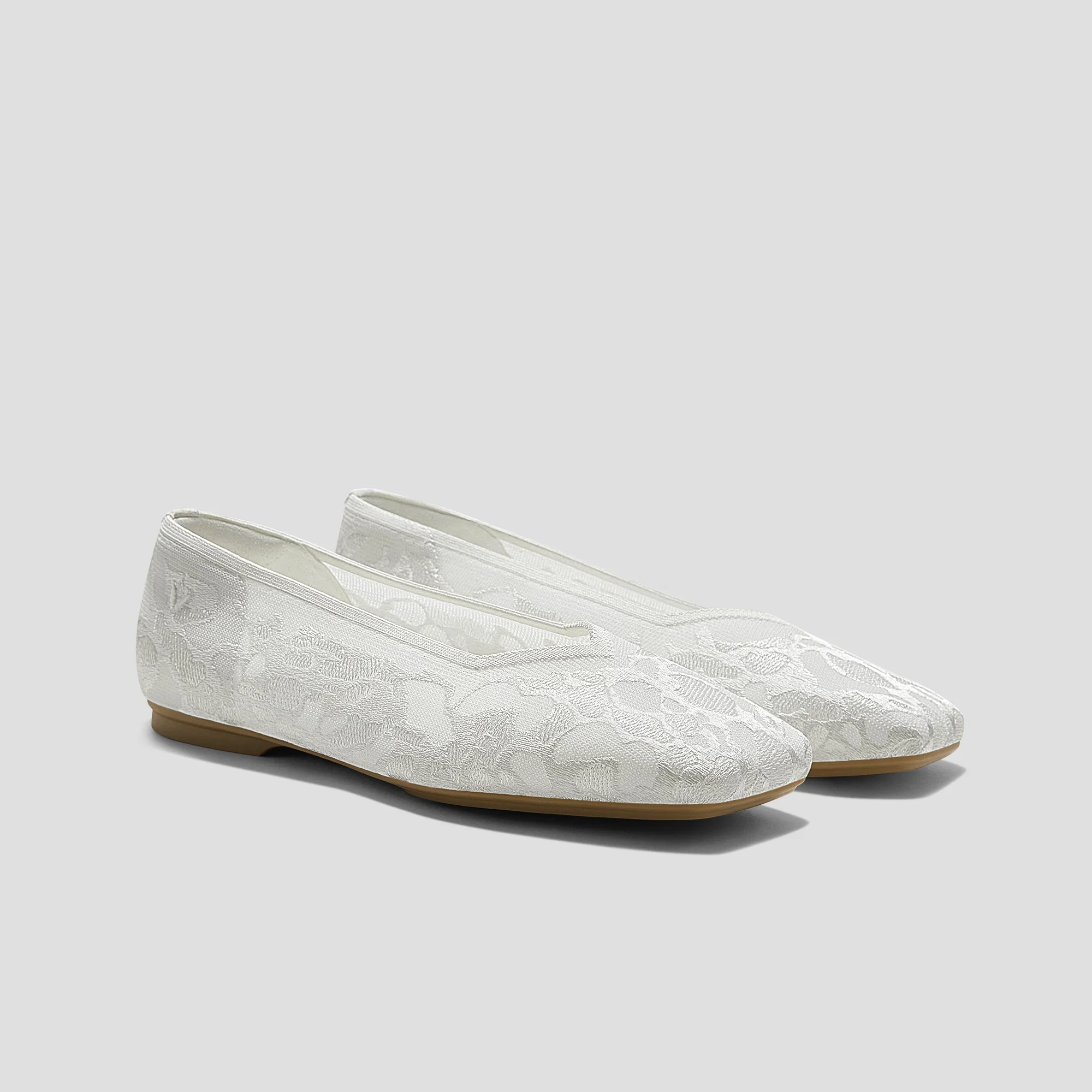 Square-Toe V-Cut Flats (Margot 3.0)