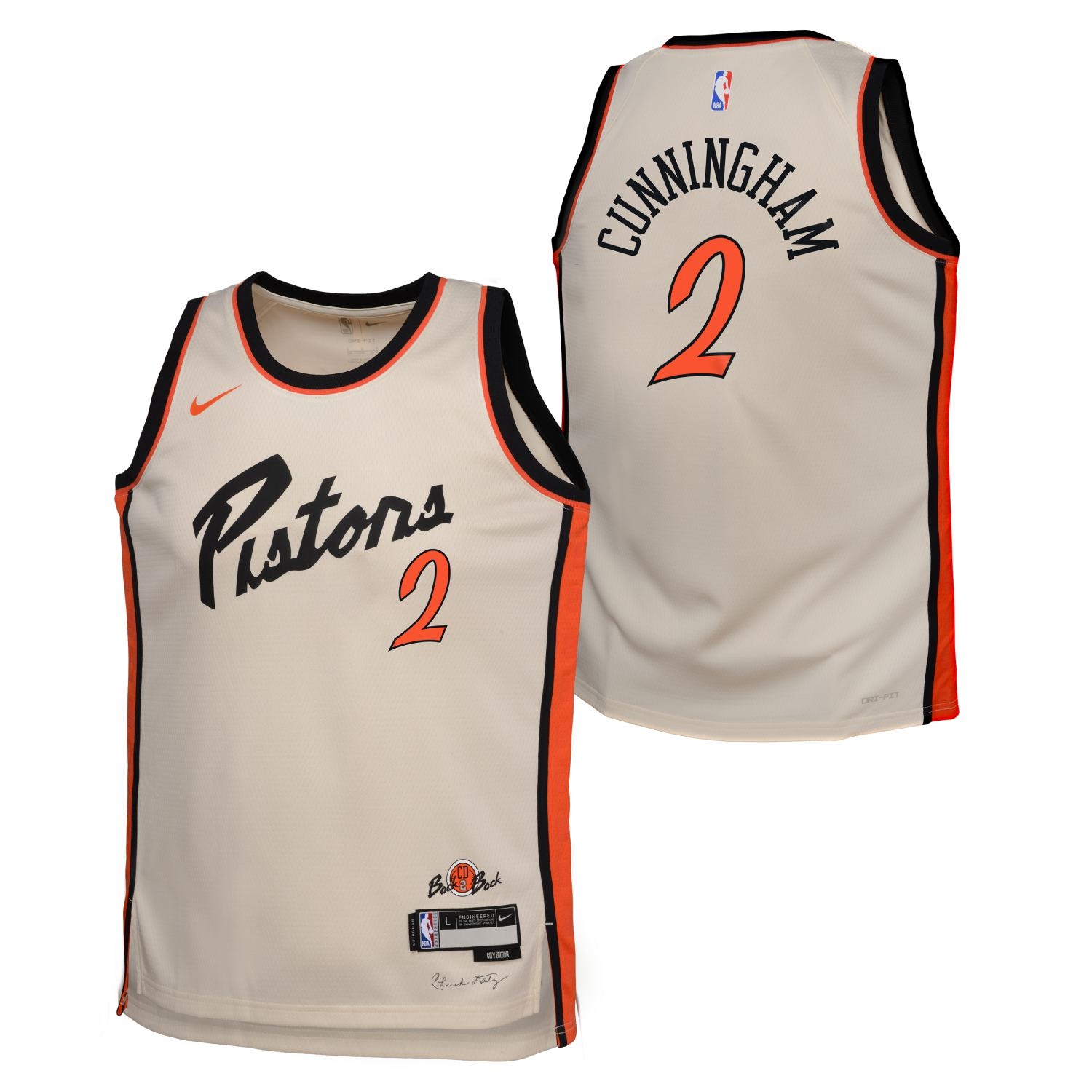 Cade Cunningham #2 Detroit Pistons 2024-25 City Edition Nike Swingman NBA Jersey (YOUTH)