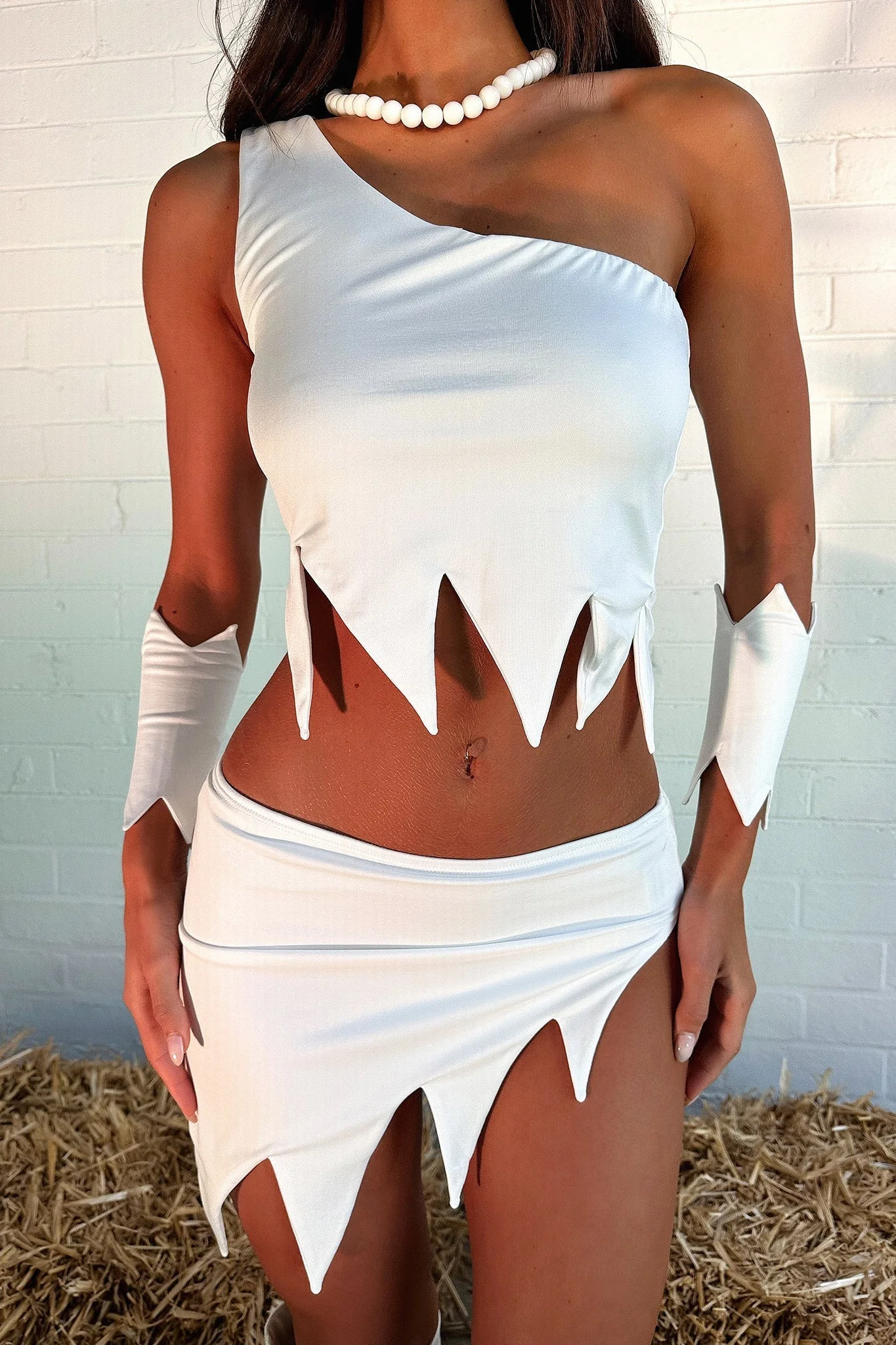 Dino Crop - White