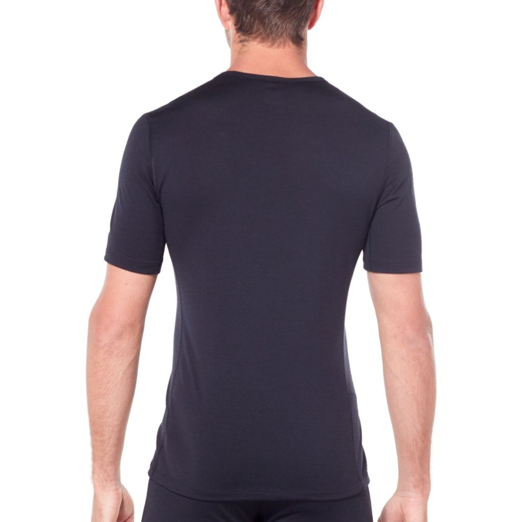 Icebreaker Merino 200 Oasis Short Sleeve Crewe Thermal Top Men - Black