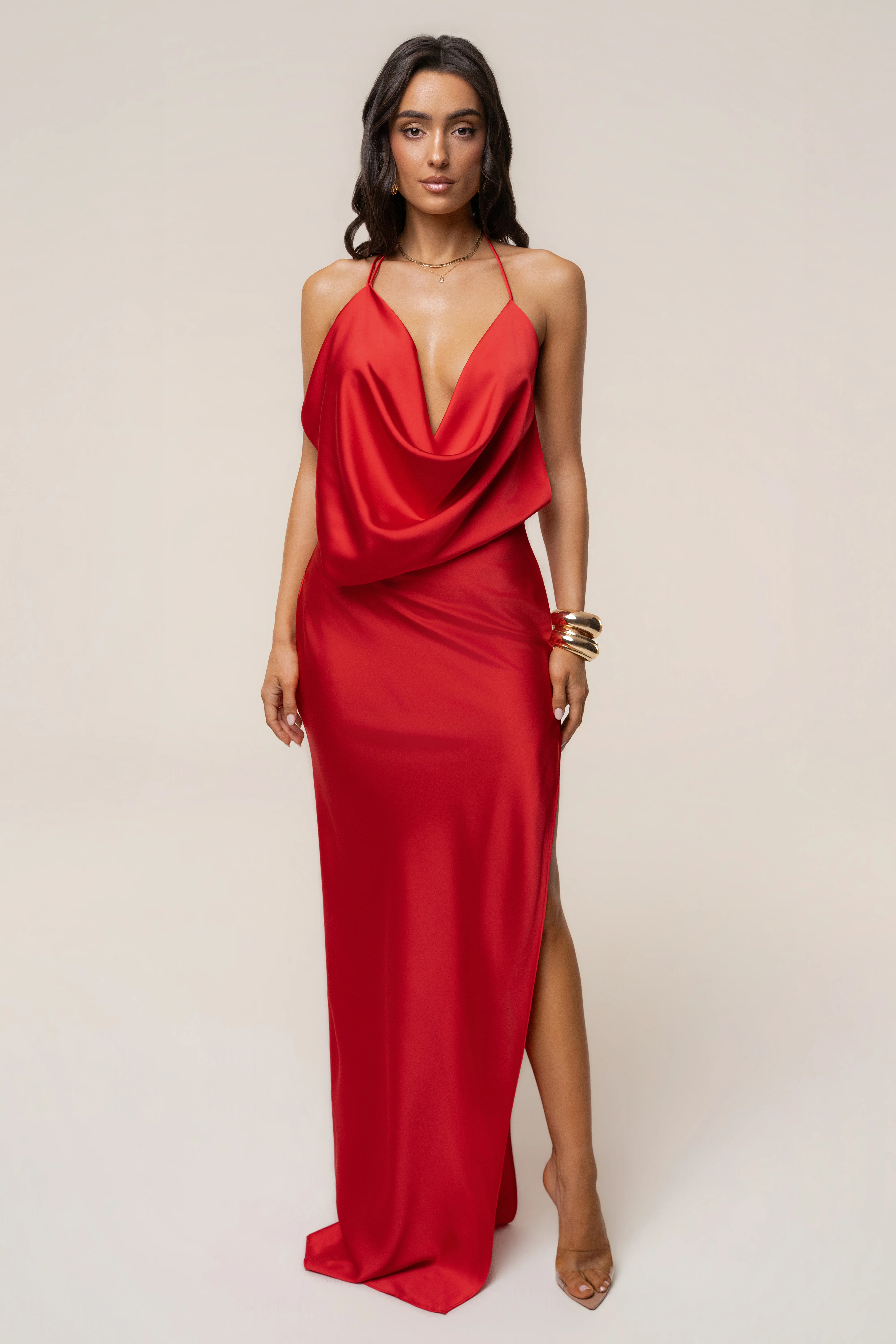 Tangerine Delmara Cowl Maxi Dress