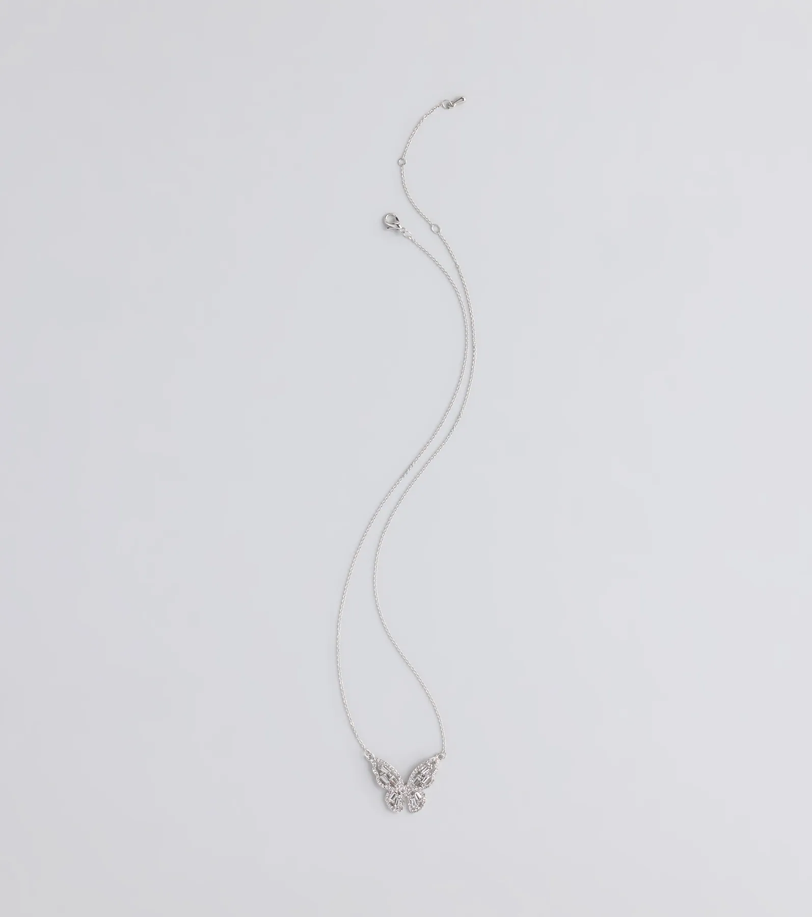 Dainty Beauty Rhinestone Butterfly Necklace