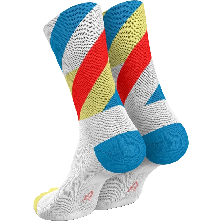 INCYLENCE Running Loops Socks - White Blue Inferno