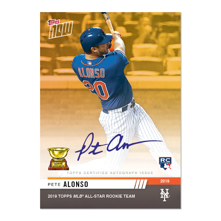 On-Card Auto # to 1 - Pete Alonso - MLB TOPPS NOW® Card RC002F