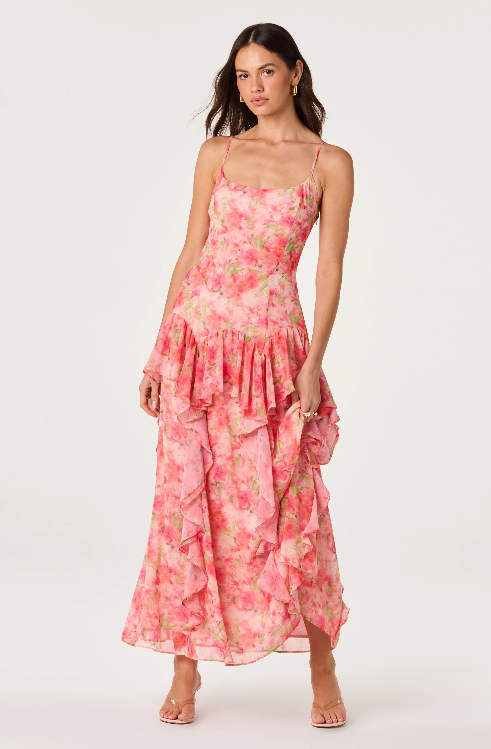 Livia Floral Ruffle Maxi Dress